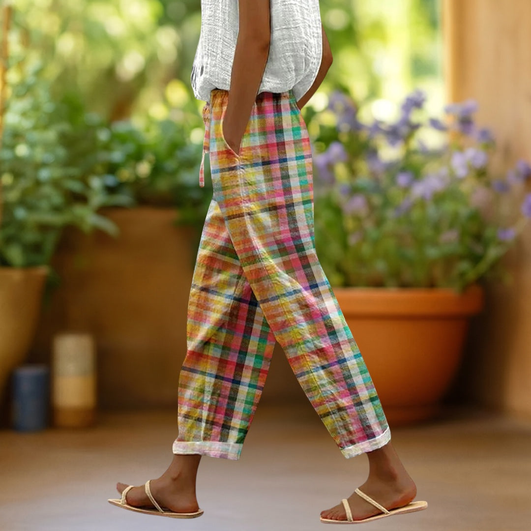 Penelope | Comfortable Checkered Pants