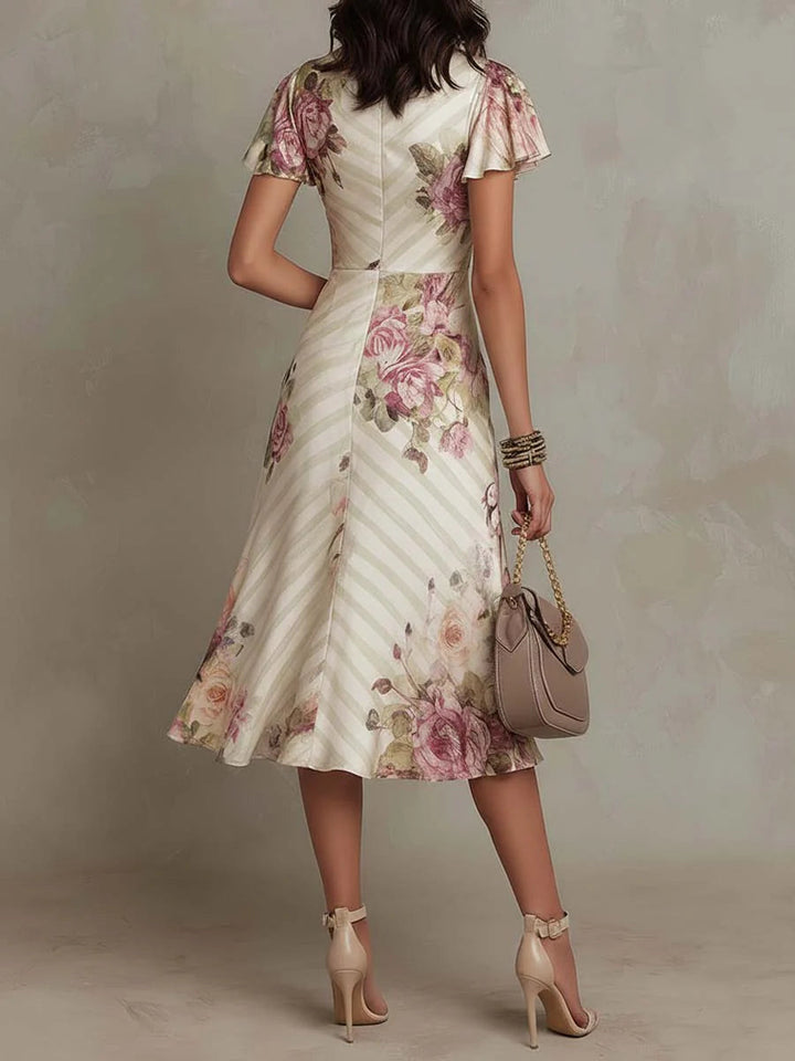 Emery | Floral Wrap Midi Dress