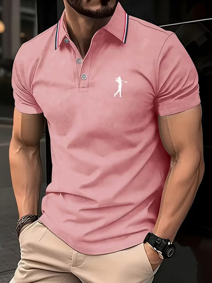 Arnold | Men's Casual Golf Print Short-Sleeve Shirt