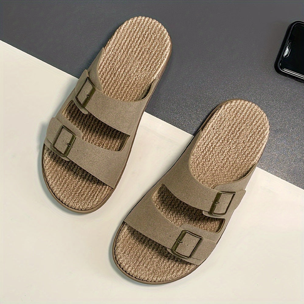 Romeo | Men's Woven Double-Buckle Footbed Sandals