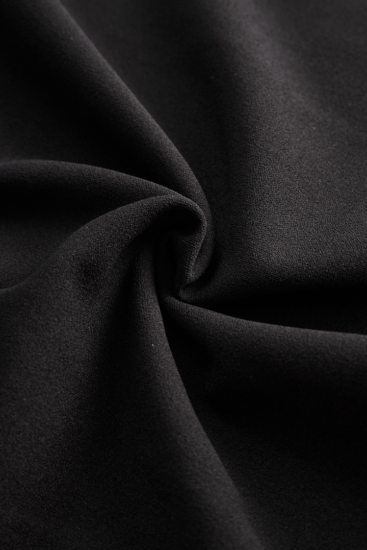 Catherine | Women's Belted Midi Dress — Elegant Black Silhouette