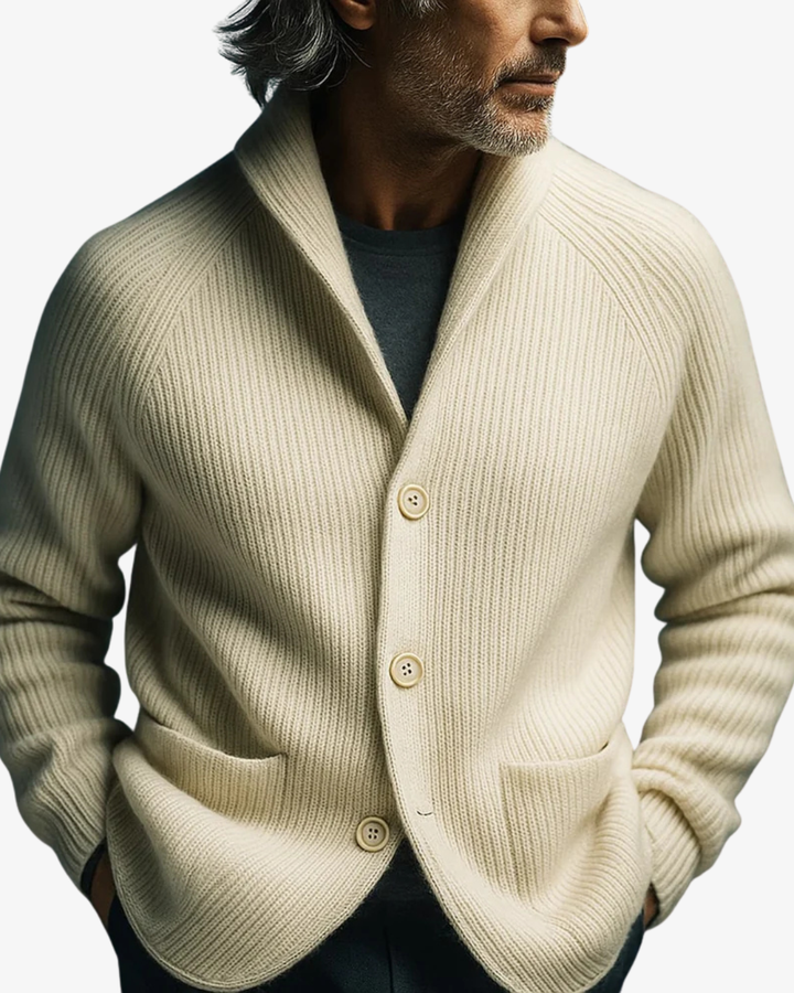 Jameson | Tailored Button-Front Knit Cardigan