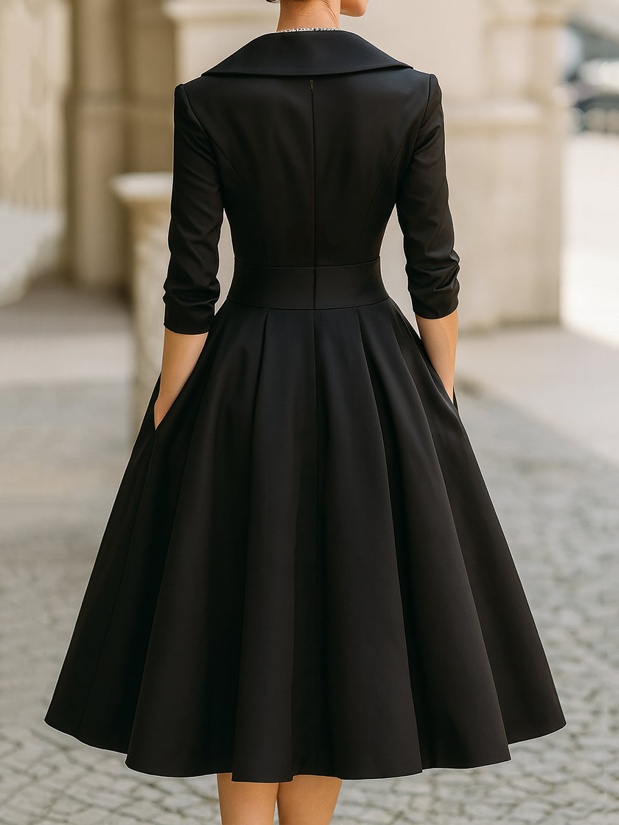 Gracie | Women's Elegant Fitted Midi Evening Dress