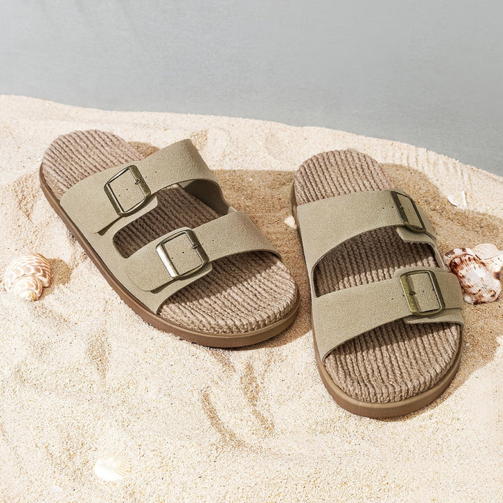 Romeo | Men's Woven Double-Buckle Footbed Sandals