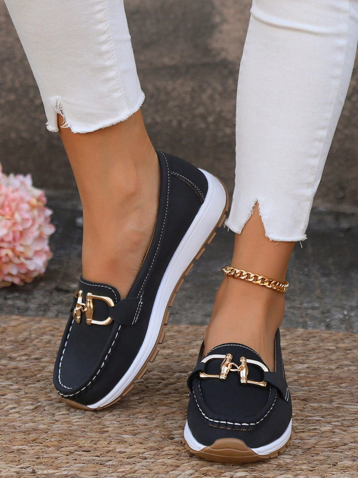 Ellie - Women's Flat Buckle Loafers for Everyday Wear