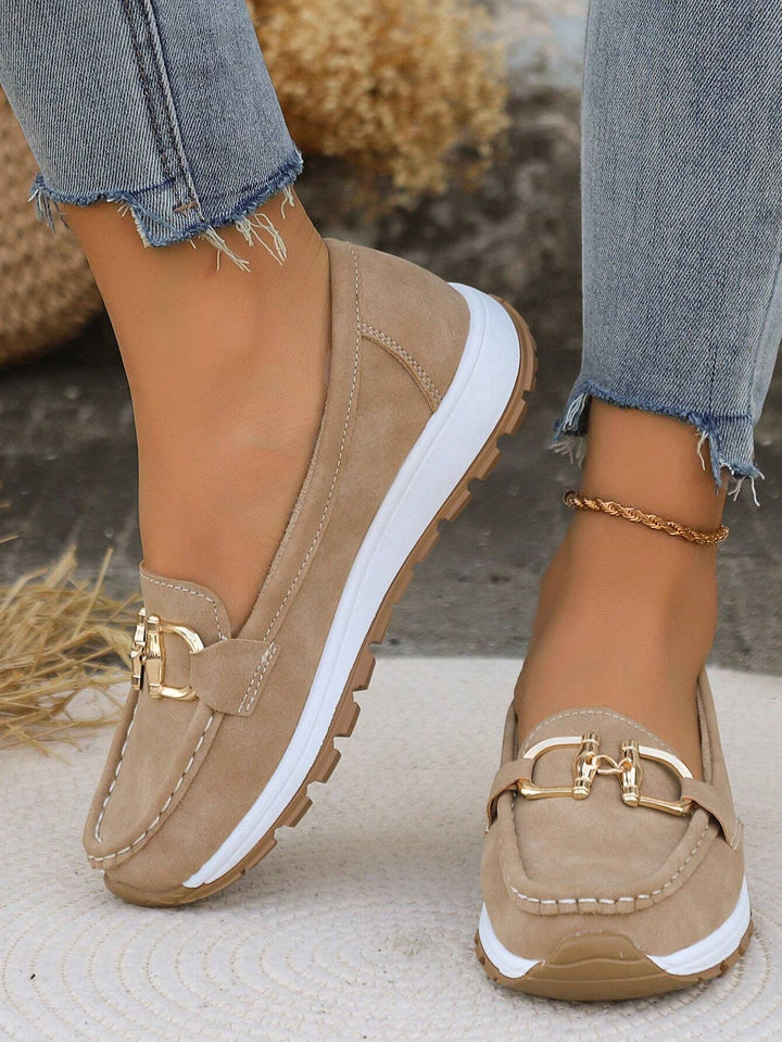 Ellie - Women's Flat Buckle Loafers for Everyday Wear