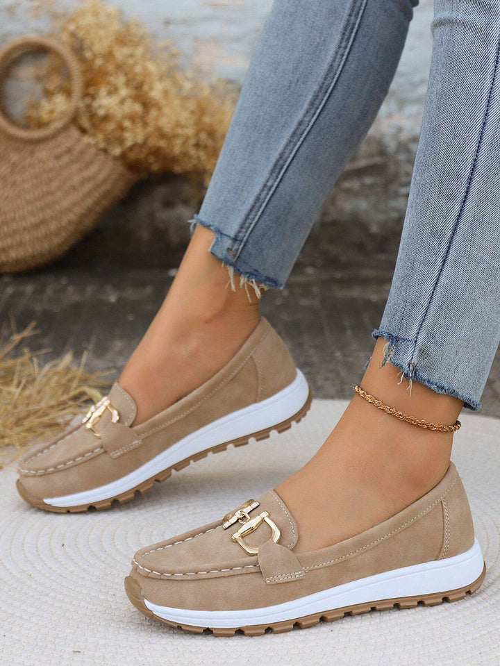Ellie - Women's Flat Buckle Loafers for Everyday Wear