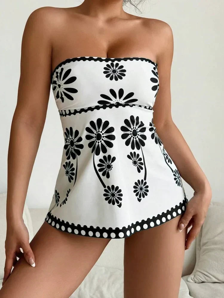 Margot™ | Daisy Print Tummy Coverage Tankini