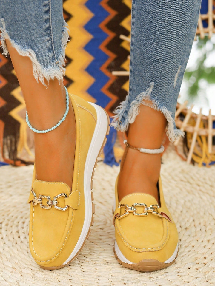 Ellie - Women's Flat Buckle Loafers for Everyday Wear