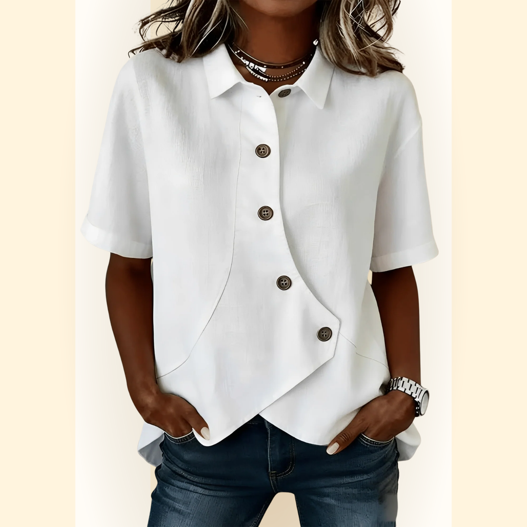 Calliope | Blouse with Diagonal Buttons