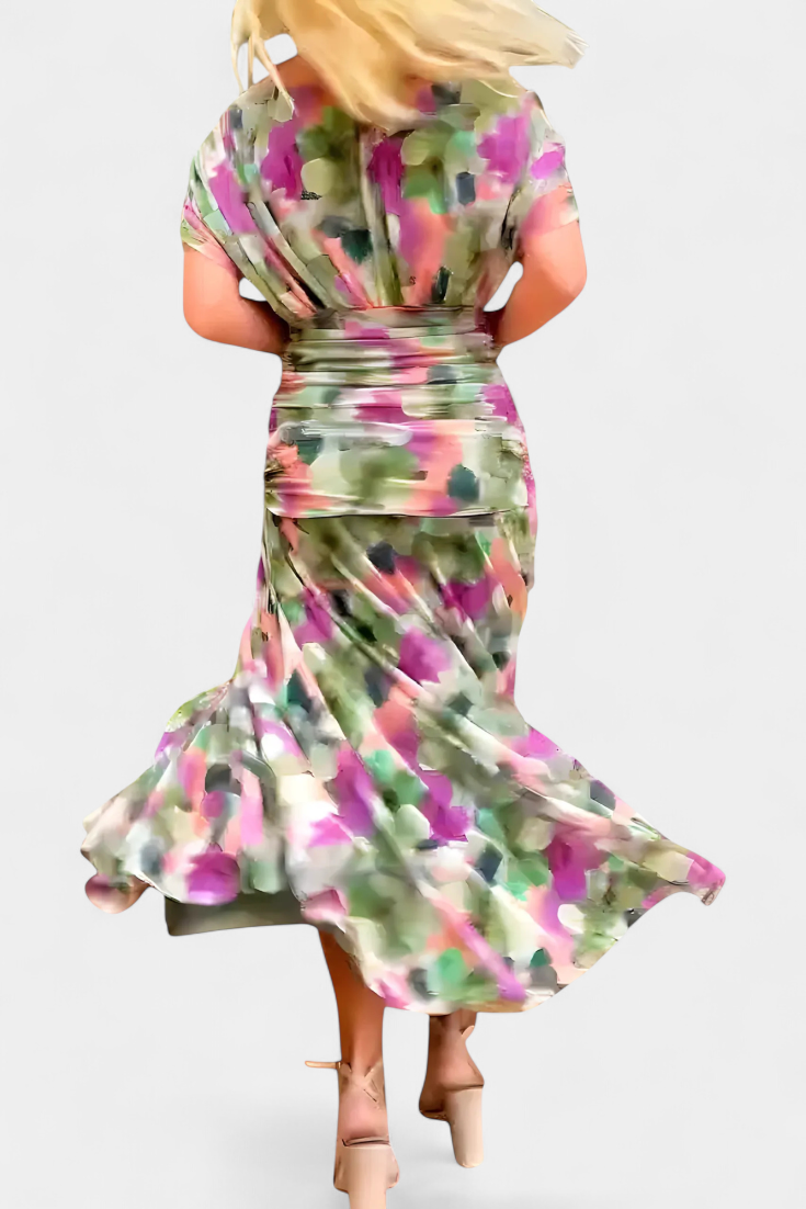 Abigail | Women's Floral Maxi Dress — V-Neck Occasion