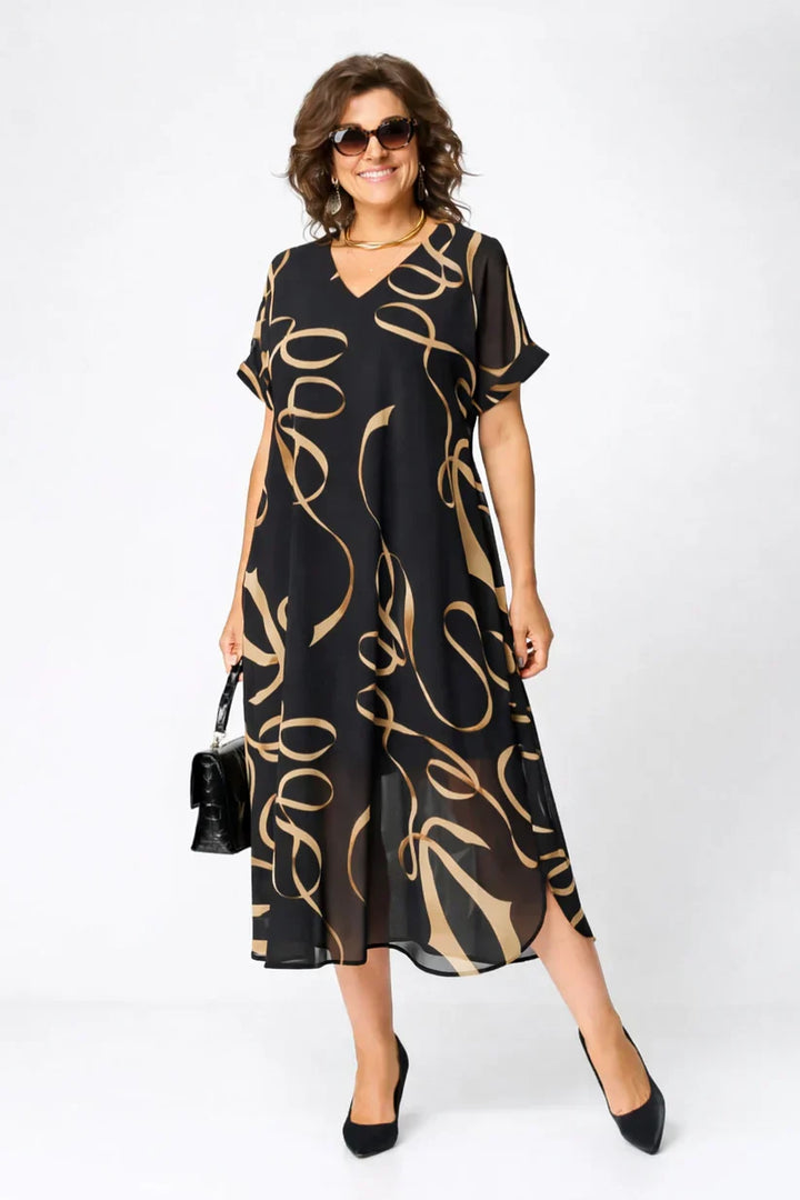 NORA | Women's Relaxed Fit Midi Dress — Elegant Casual