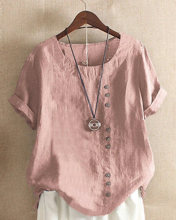 Miranda | Women's Relaxed Fit Summer Tee — High-Low Hem