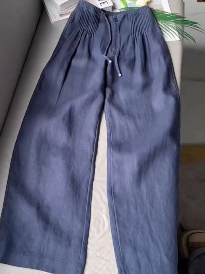 Eleanor | Wide-Leg Cotton-Linen Trousers