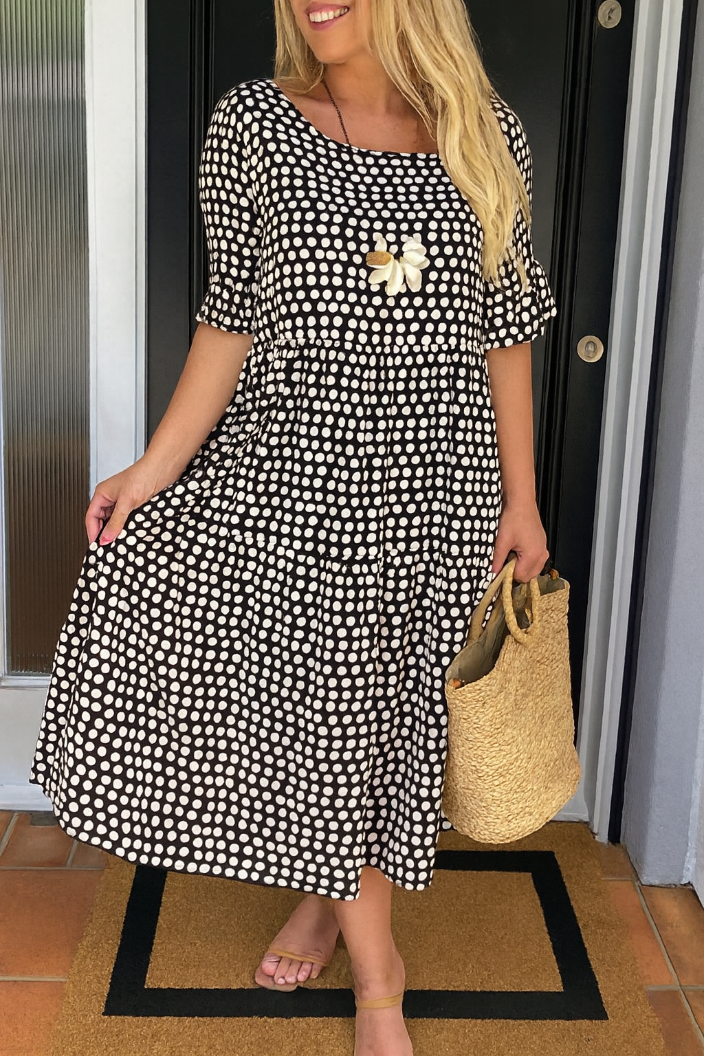 Daisy | Short Sleeve Midi Dress