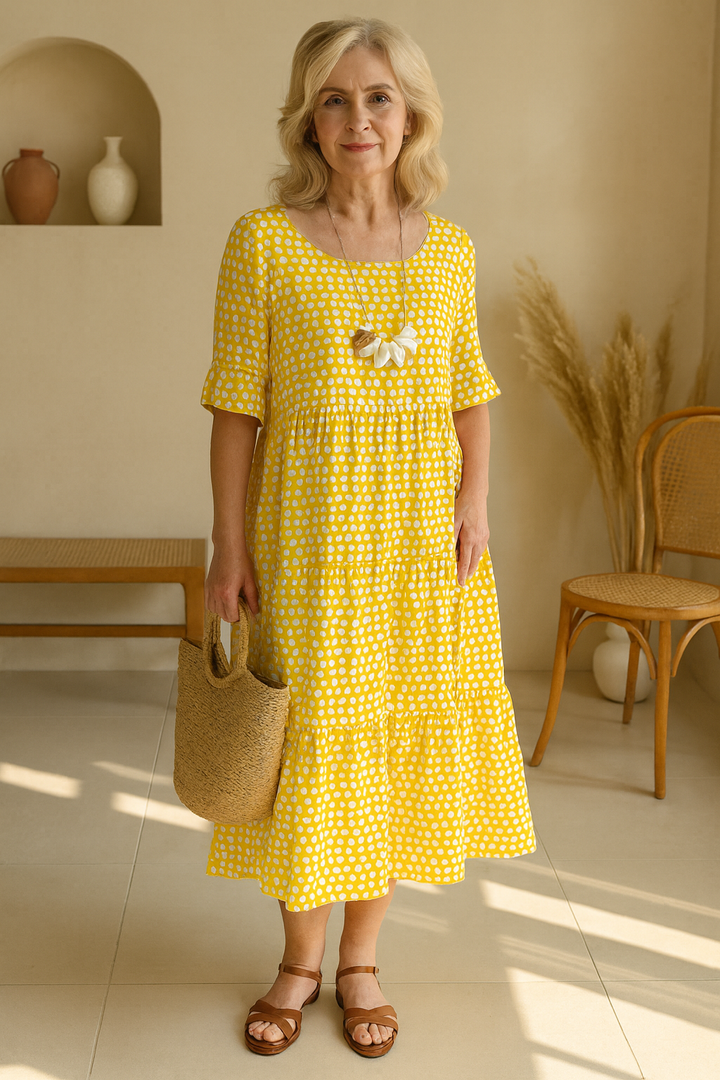 Daisy | Short Sleeve Midi Dress