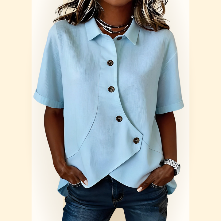 Calliope | Blouse with Diagonal Buttons