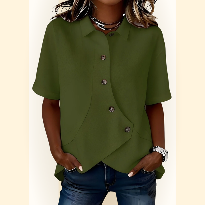 Calliope | Blouse with Diagonal Buttons