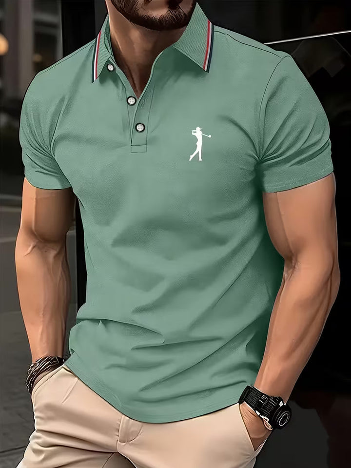 Arnold | Men's Casual Golf Print Short-Sleeve Shirt