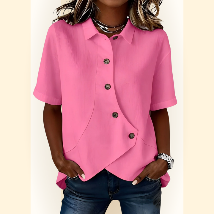 Calliope | Blouse with Diagonal Buttons