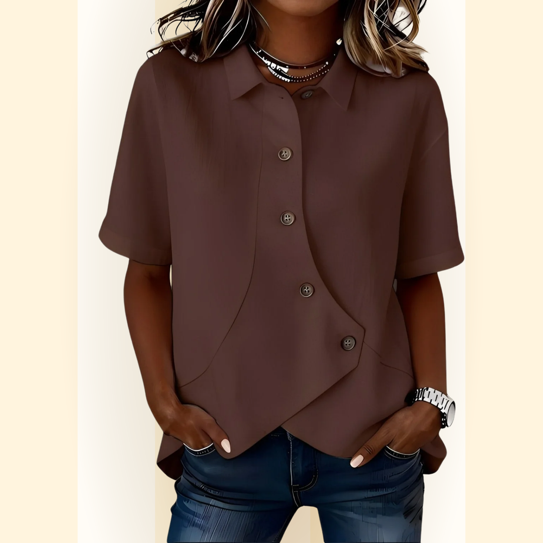 Calliope | Blouse with Diagonal Buttons