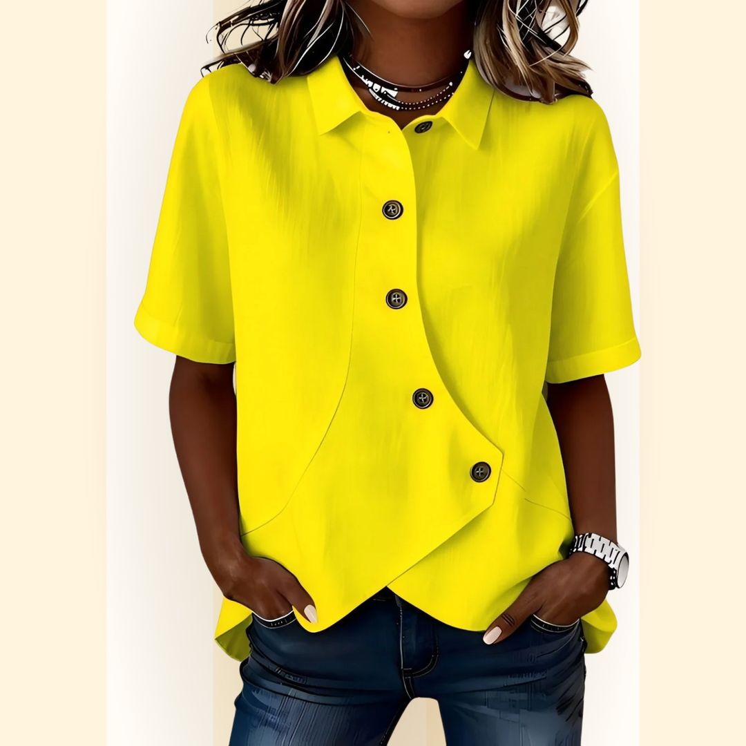Calliope | Blouse with Diagonal Buttons