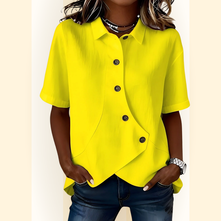 Calliope | Blouse with Diagonal Buttons