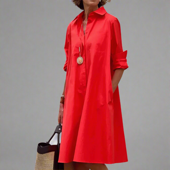 SANDRINE | Women's Elegant Polo Dress — Chic Spring Style
