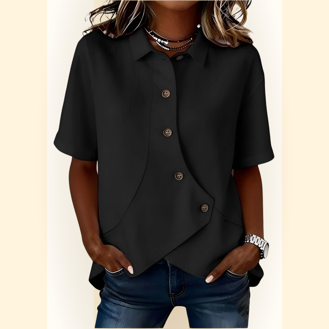 Calliope | Blouse with Diagonal Buttons