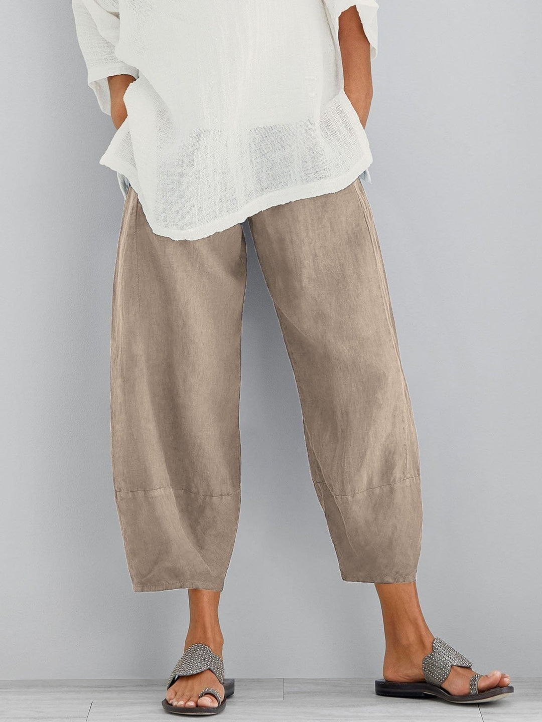 Dena - Women's Relaxed Crop Pants — Lightweight Summer Fit