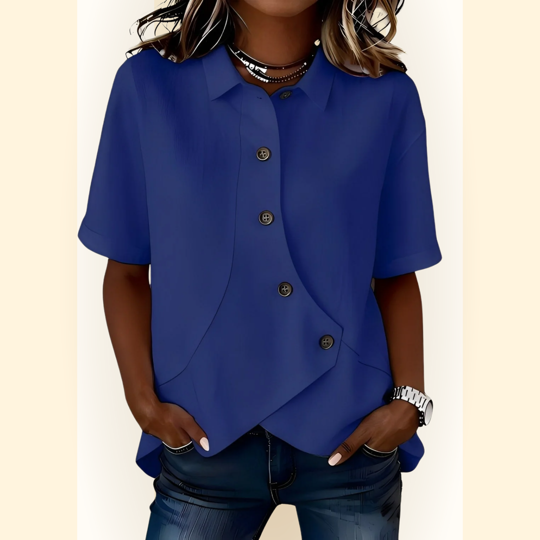 Calliope | Blouse with Diagonal Buttons