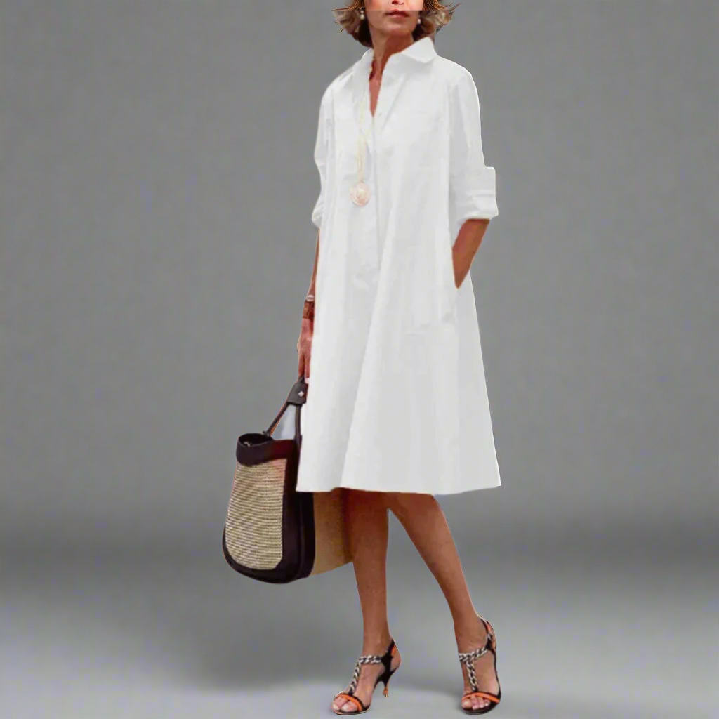 SANDRINE | Women's Elegant Polo Dress — Chic Spring Style