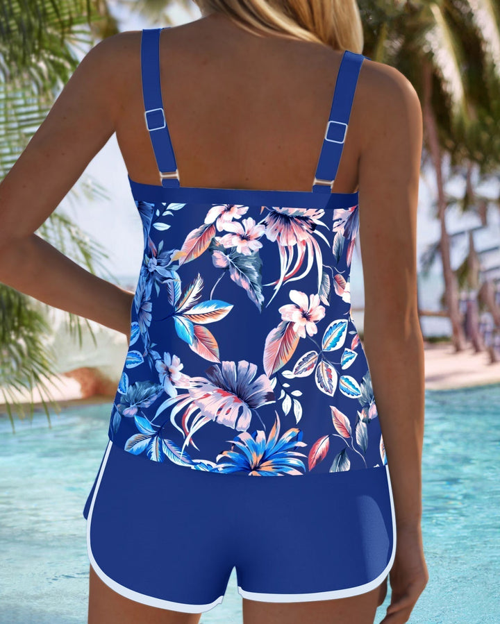 Charlotte | U-Neck Sleeveless Printed Tankini