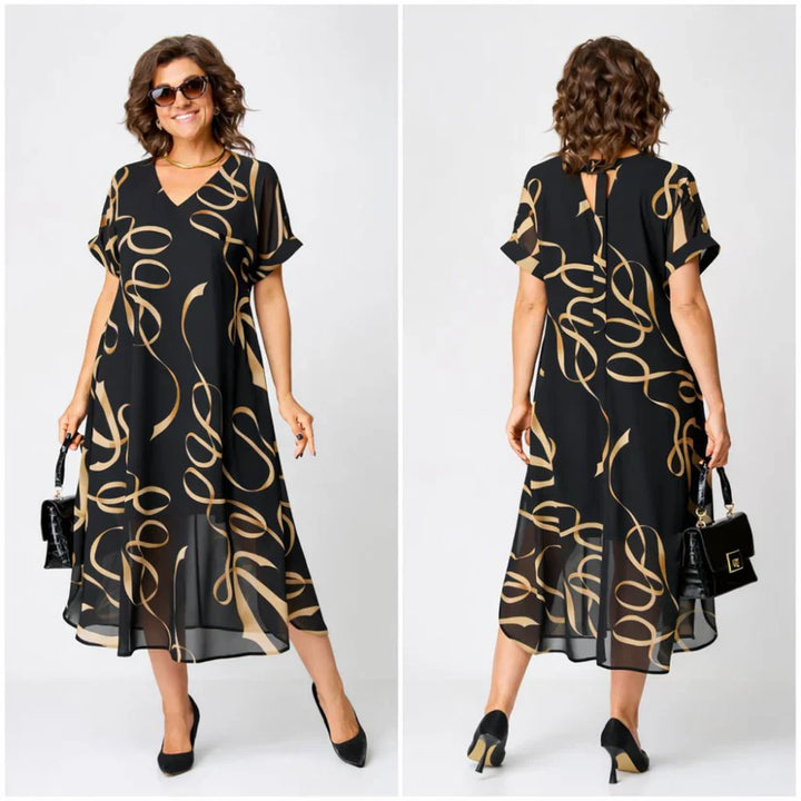 NORA | Women's Relaxed Fit Midi Dress — Elegant Casual