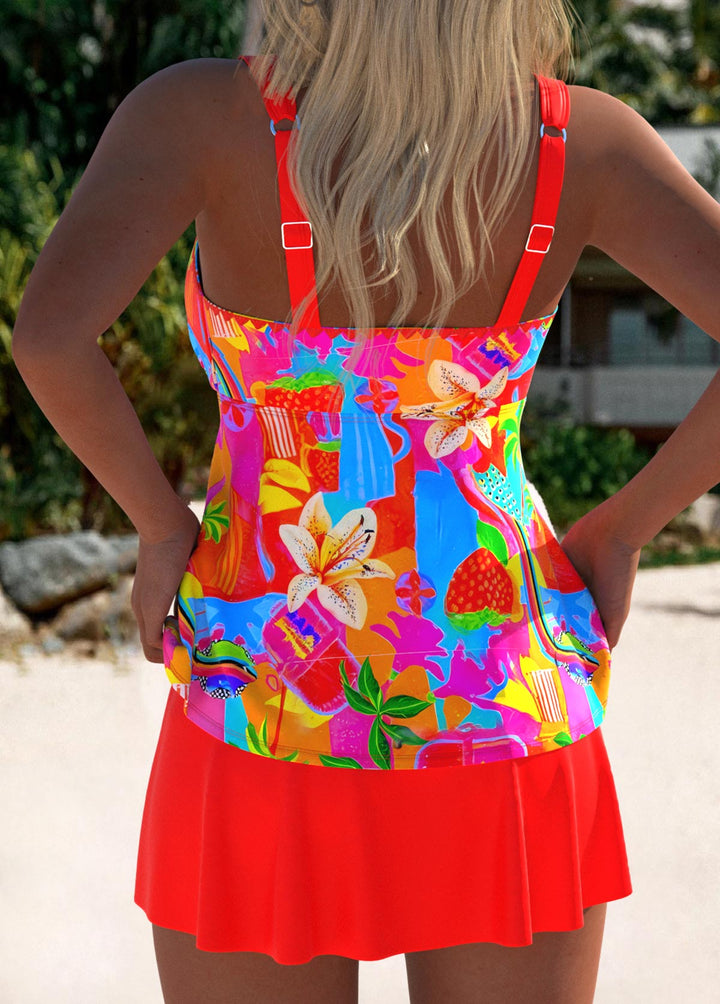 Stephanie | Chic Floral Tankini Swim Dress
