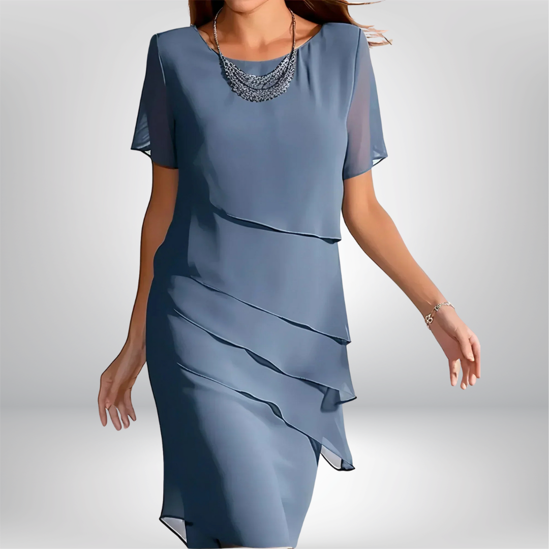 Pamela | Women's Elegant Layered Dress — Timeless Style