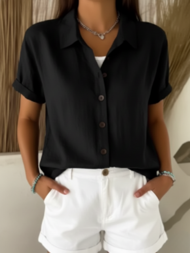 Thea | Women's Short Sleeve Button Shirt
