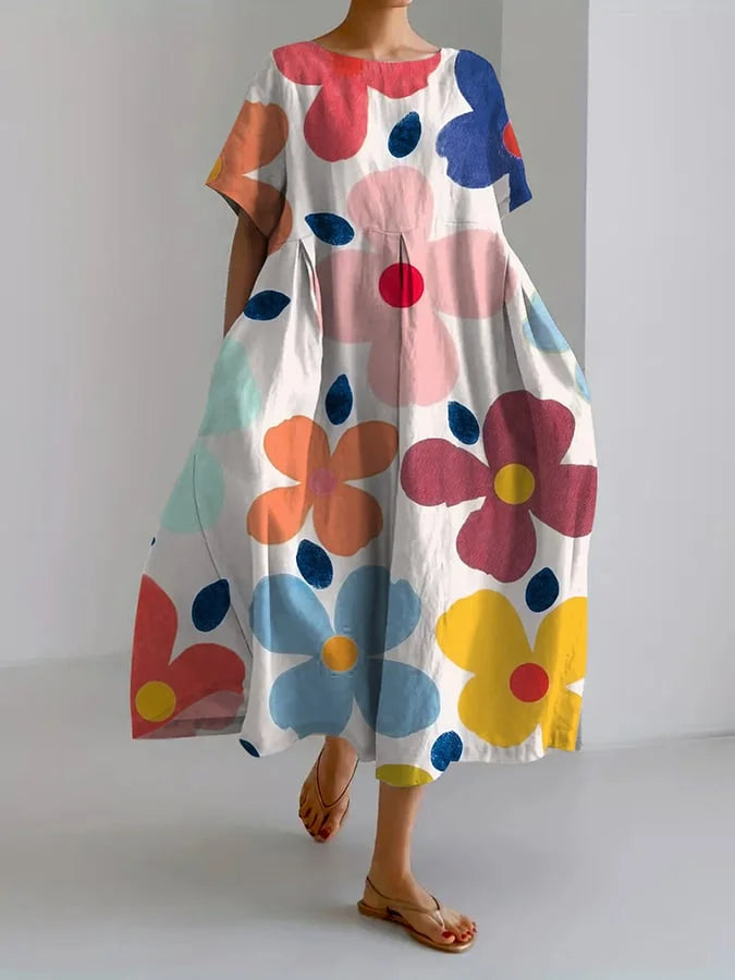 Eliana - Colorful and Comfortable Midi Dress
