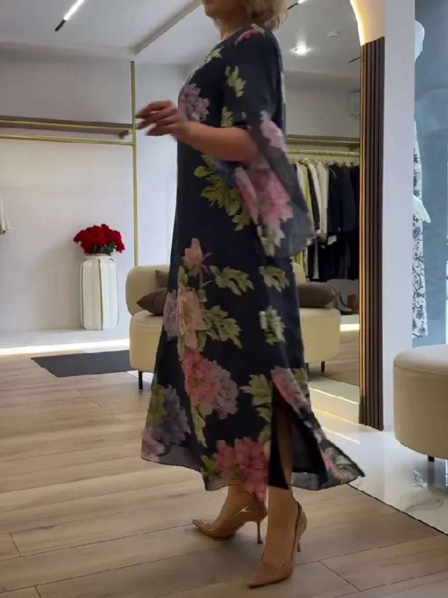 Floral Print Maxi Dress | Lightweight Chiffon Comfort