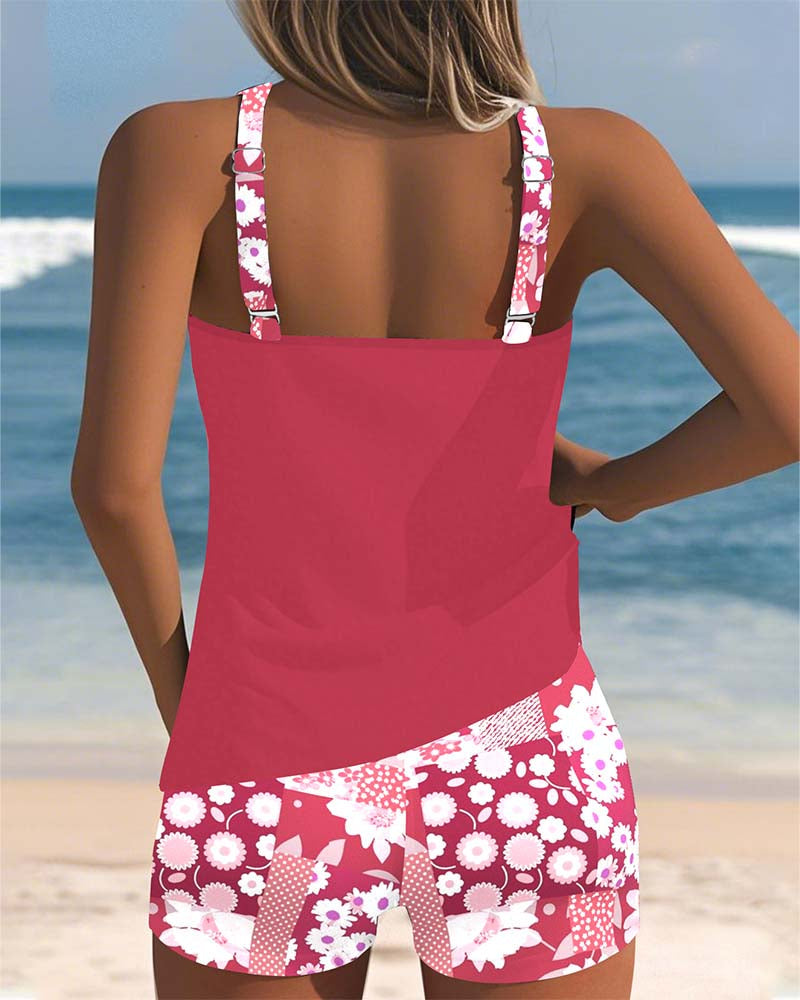 Colette | Women's Supportive Two-Piece Swim Set with Boxer Bottoms