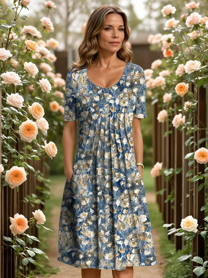 Harper | Women's Elegant A-Line Dress with Tummy Coverage