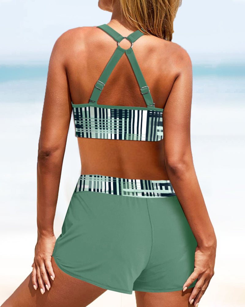 Janelle™ | Striped High-Waist Bikini