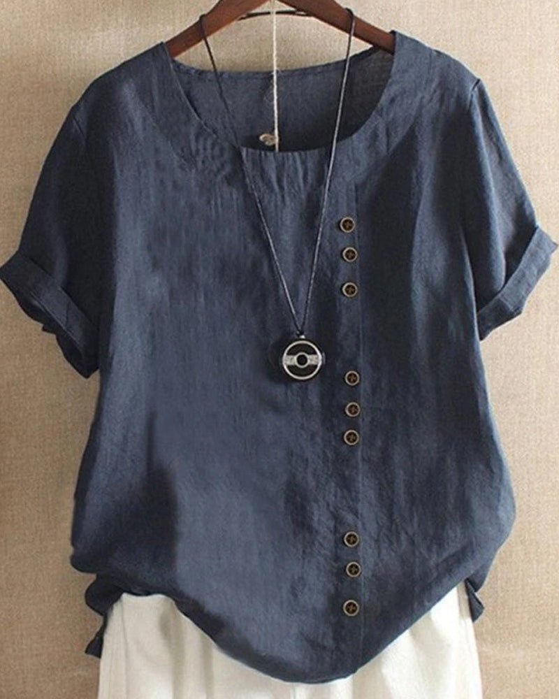Miranda | Women's Relaxed Fit Summer Tee — High-Low Hem