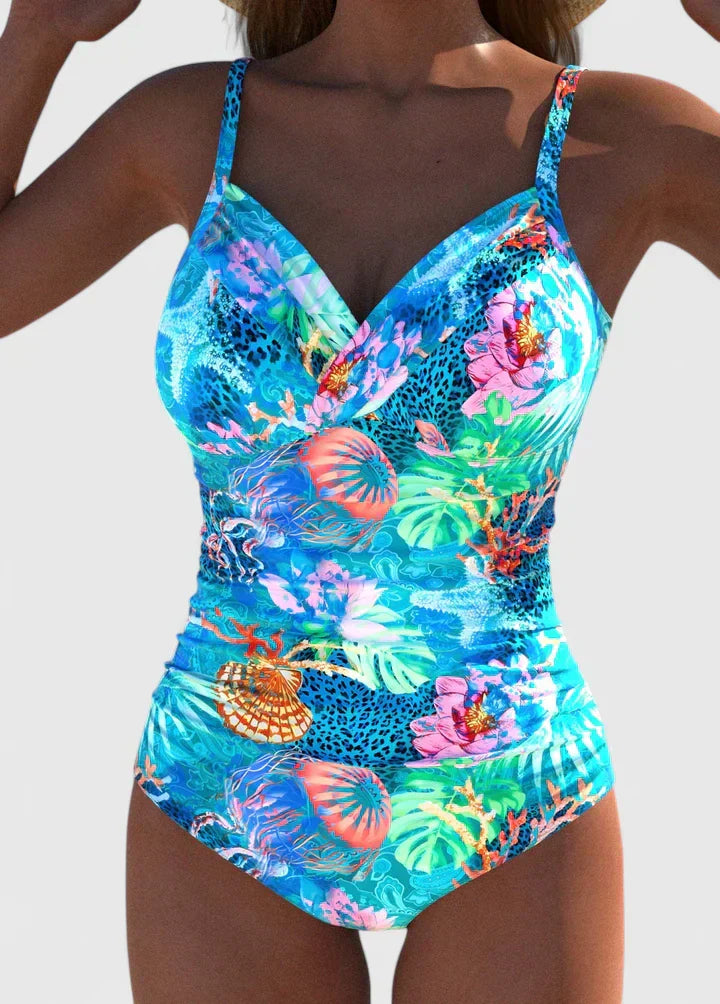 Meloryanne | Women's High-Waist Two-Piece Swimsuit — Tropical