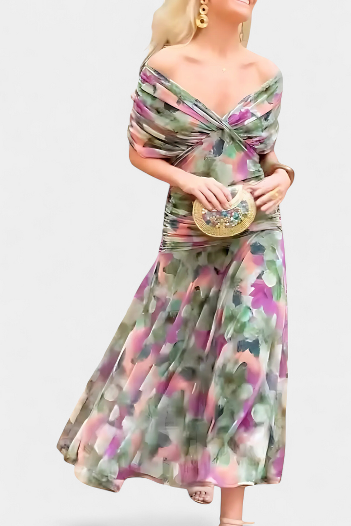 Abigail | Women's Floral Maxi Dress — V-Neck Occasion