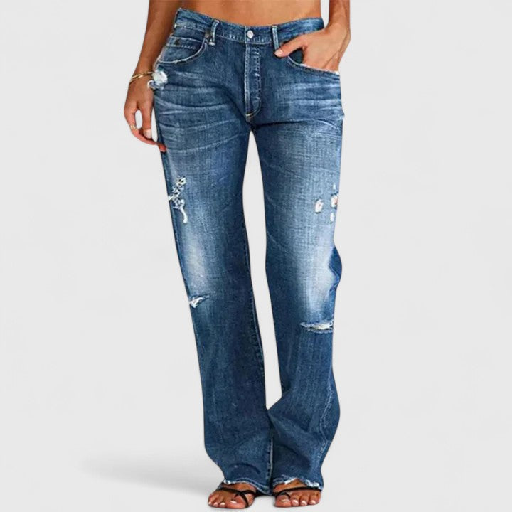 Hailey | Stylish Rugged Wide-Leg Jeans