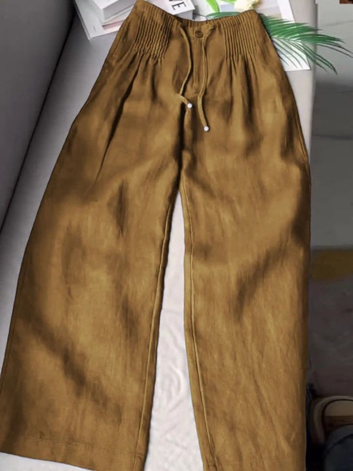 Eleanor | Wide-Leg Cotton-Linen Trousers