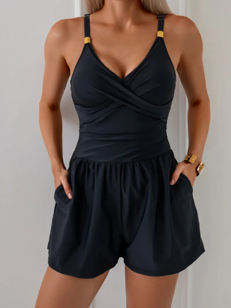 Sloane™ | Ruched Pocket Swimsuit