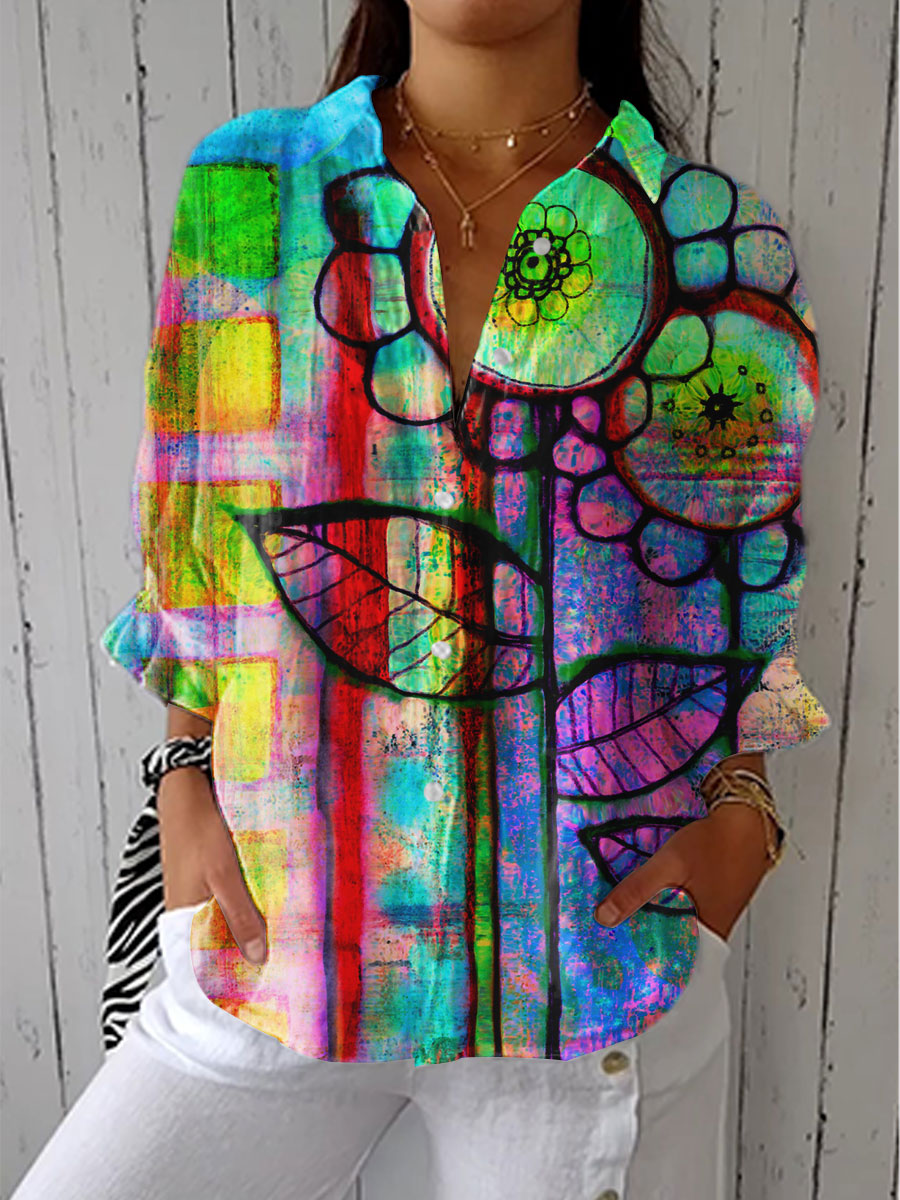 Samantha | Artistic Bloom Blouse