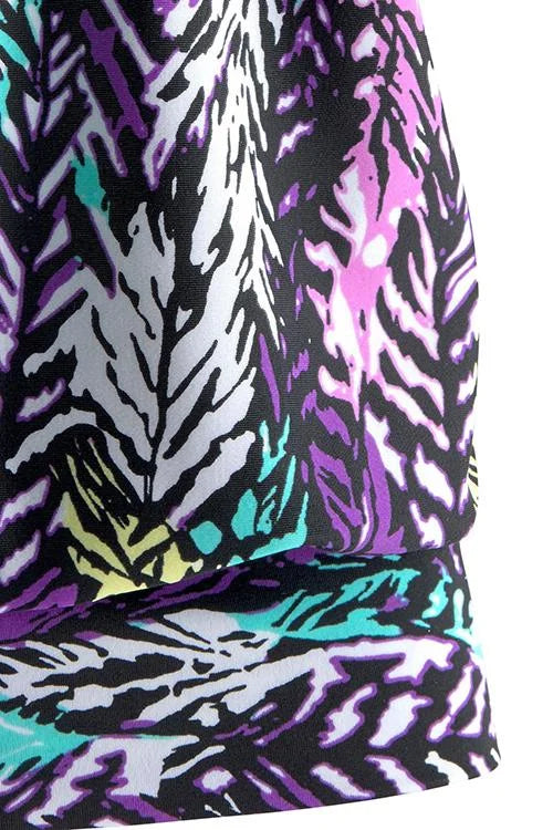 Penny™ | Feather Print Tummy Coverage Tankini